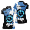 Maxcorners Personalized Black Blue Lightning 8 Ball Billiards 3D Shirts For Men 8 Ball Pool Team Jerseys
