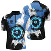 Maxcorners Personalized Black Blue Lightning 8 Ball Billiards 3D Shirts For Men 8 Ball Pool Team Jerseys