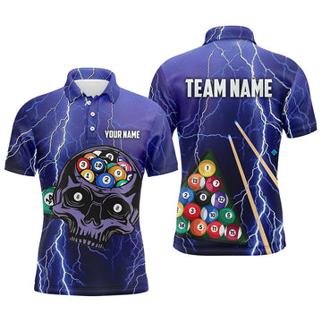 Maxcorners Skull Billiard Personalized Name Unisex Shirt