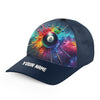 Maxcorners Billiard Colorful Painted 8 Ball Personalized Name 3D Cap