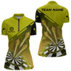 Maxcorners Personalized Yellow Dart Jerseys Polo & Quarter Zip Shirt For Men Custom Dart Shirts Team Uniform MT0609