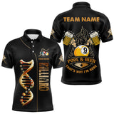Maxcorners Funny DNA Billiard Shirt For Men Custom 9 Ball Pool & Beer That's Why I'M Here Team Jersey LM0210