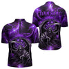 Maxcorners Personalized Purple Death Skeleton Custom Thunder Lightning Men Dart Shirts, 3D Darts Team Jerseys
