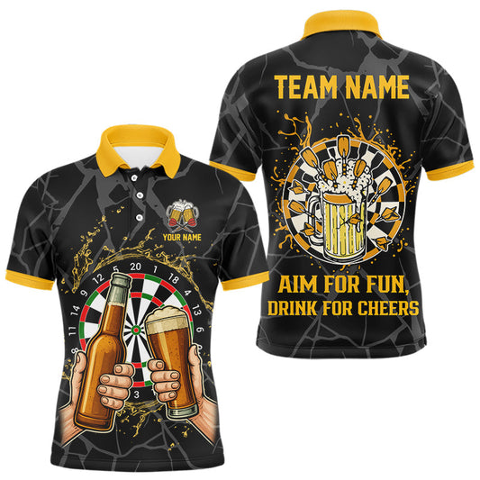 Maxcorners Drink & Aim Funny Darts Shirt For Men – Custom Team Jersey LM1203