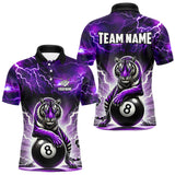 Maxcorners Lightning Thunder Tiger Custom Purple 8 Ball Pool Shirts For Men, Billiard Team League Jerseys TU1509