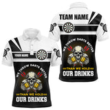 Maxcorners We Throw Darts Better Skull Beer Funny Darts Shirts Custom Drinking Darts Team Jerseys
