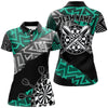Maxcorners Cyan Zig-Zag Pattern Darts Jersey Customized Name 3D Shirt