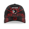 Maxcorners Billiard Red 8 Ball Point Personalized Name 3D Cap