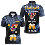 Maxcorners Pool And Beer That's Why I'm Here Billiard Shirt For Men Custom Funny Billiard Team Jersey TU1609