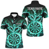 Maxcorners Lightning Smoke Fire Flame Turquoise Darts Jersey Customized Name 3D Shirt