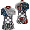 Maxcorners Personalized Usa Flag Archery Shirts For Men Custom Patriotic Archery Jerseys For Team Archers