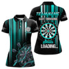 Maxcorners Turquoise Darts Throwing Skills Loading Custom Dart Shirts With Pocket For Men, Funny Darts Jersey