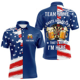 Maxcorners Darts And Beer That's Why I'm Here Funny Dart Shirt For Men Custom Patriotic US Flag Dart Jersey TU2309
