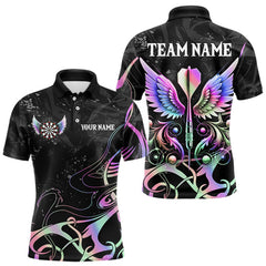 Maxcorners Holographic Arrow Wings Custom Dart Shirt For Men, Dart Jerseys Pocket Option TU2511