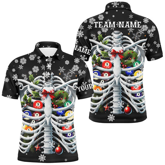 Maxcorners Funny Balls Inside The Rib Christmas Billiard Jersey Multicolor Option Customized Name, Team Name 3D Shirt