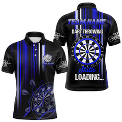 Maxcorners Blue Throwing Skills Loading Custom Darts Shirt League Jersey Outfit Polo & 1/4-Zip
 LM2608