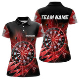 Maxcorners Personalized Red Dartboard Thunder Storm Lighting Dart Shirts For Men Custom Team Dart Jerseys