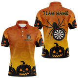 Maxcorners Personalized Orange Funny Spider Darts Shirt For Men Custom Halloween Darts Team Jersey, Dart Gift LM0210