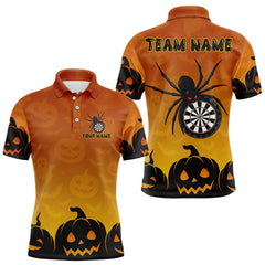 Maxcorners Personalized Orange Funny Spider Darts Shirt For Men Custom Halloween Darts Team Jersey, Dart Gift LM0210