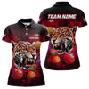 Maxcorners Funny Panther Flaming 8 Ball Billiard Pool Shirt For Men Custom Billiard Team Jerseys |Red