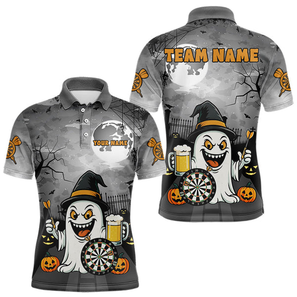 Maxcorners Funny Ghostly Beer Halloween Darts Shirt For Men Custom Halloween Gifts For Darts Lover TU0710