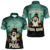 Maxcorners Only Just Here For The Pool Custom Halloween Billiard Shirt For Men, Funny Ghostly Billiard Jersey MT0410