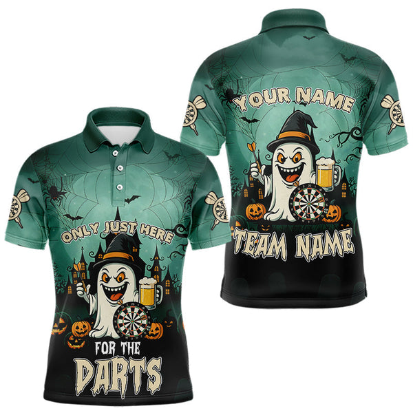 Maxcorners Only Just Here For The Darts Custom Halloween Darts Shirt For Men, Funny Ghostly Darts Team Jersey MT0410
