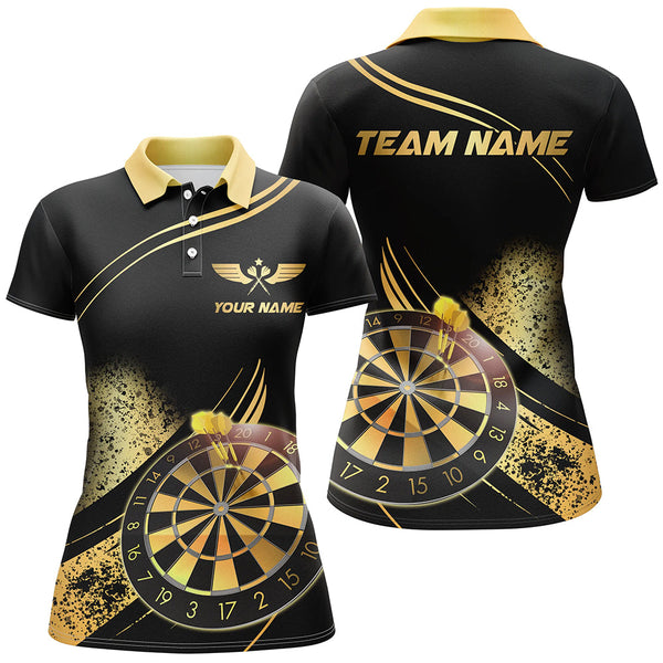 Maxcorners Golden Dartboard Grunge Darts Jersey Customized Name 3D Shirt