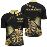Maxcorners Golden Dartboard Grunge Darts Jersey Customized Name 3D Shirt