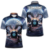 Maxcorners Personalized Dragon 8 Ball Billiard Shirt For Men Custom Pool League Team Jersey Polo & 1/4 Zip MT2709
