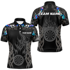 Maxcorners Personalized Darts Tournament Jersey For Men Custom Dartboard Fire Flame Darts Shirts |Holographic