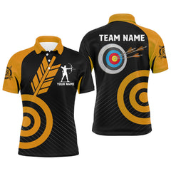 Maxcorners Personalized Orange Archery Jerseys For Men Custom Archery Shirts Team League Archery Uniform