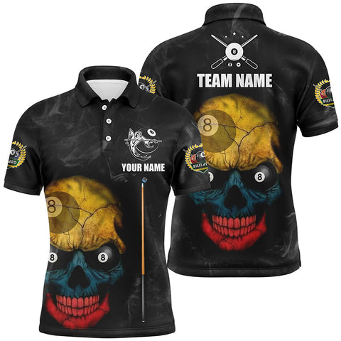 Maxcorners Skull Billiard Personalized Name Unisex Shirt
