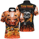 Maxcorners Skull Legend Billiard Personalized Name Unisex Shirt