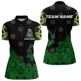 Maxcorners Black And Green St Patrick Day Luckiest Shamrock Dart Shirts Custom Darts Team Jerseys