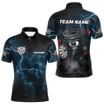 Maxcorners Personalized Thunder Lightning Tornado Custom Funny Dart Shirts For Men, Cool Dart Team Jerseys LM1904
