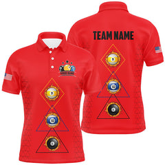 Maxcorners Billiard 8 Ball 9 Ball 10 Ball Mutilcolor OptionsCustomized Name, Team Name 3D Shirt