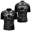 Maxcorners Personalized Snarling Wolf Darts Polo Shirt Custom Dart Shirts For Men And Women Cool Dart Jerseys For Men And Women