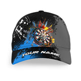 Maxcorners Darts Paint Blue Personalized Name 3D Cap