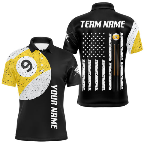Maxcorners Personalized Billiard 9-Ball Pool Shirt For Men Custom Billiard Team Jersey LM1809