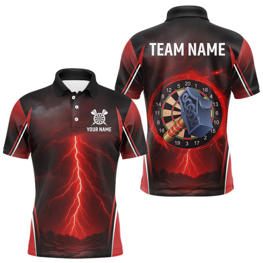 Maxcorners Lightning Dartboard Custom Funny Polo Shirt For Men - Darts Team Jersey LM1203
