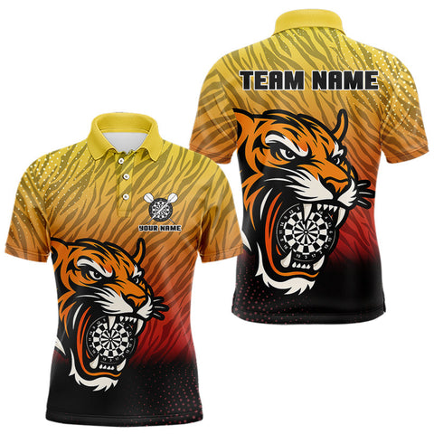 Maxcorners Tiger Dartboard Scratched Pattern Custom Dart Shirt For Men, Dart Team Jerseys