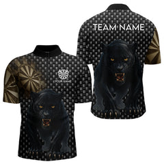 Maxcorners Dark Panther Brown Dartboard Darts Shirt For Men - Custom Dart Player Jersey LM2206