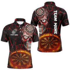 Maxcorners Custom White And Black Silver Chains Dartboards Dart Shirts For Men, Dart Team Jerseys LM1812
