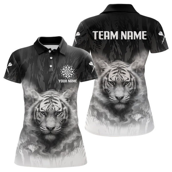 Maxcorners Men's Custom Darts Shirt With Pale Smoke Grunnge Pattern Dartboard