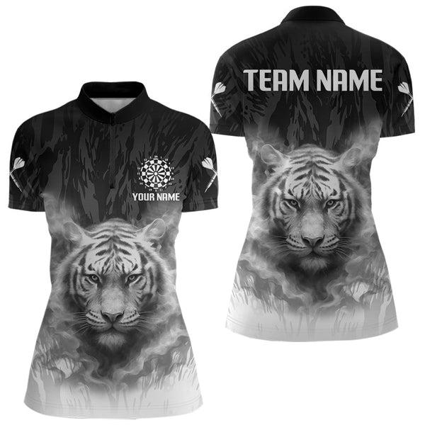 Maxcorners Men's Custom Darts Shirt With Pale Smoke Grunnge Pattern Dartboard