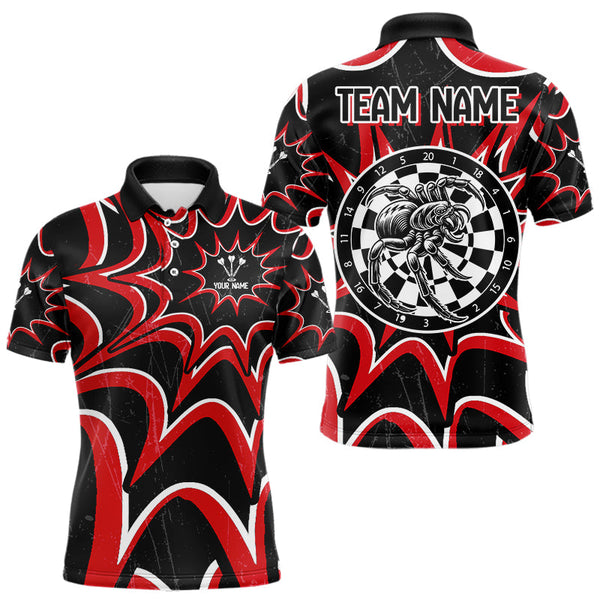 Maxcorners White And Black Dartboards Custom Spider Dart Shirts For Men, Dart Jerseys LM243