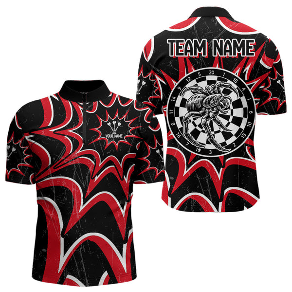 Maxcorners White And Black Dartboards Custom Spider Dart Shirts For Men, Dart Jerseys LM243