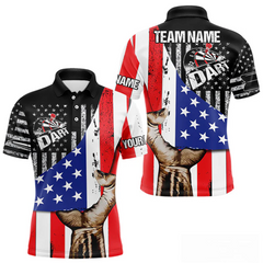 Maxcorners American Flag Dart Boards Dart Shirts For Men, Custom Dart Jerseys  LM014