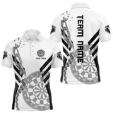 Maxcorners Silver Chains White And Black Dartboards Dart Shirts For Men, Dart Team Jerseys
